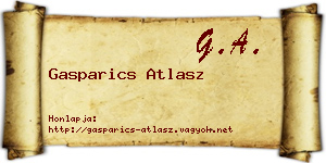 Gasparics Atlasz névjegykártya